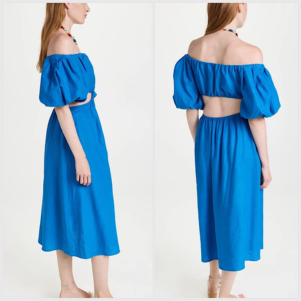 FARM Rio Blue Off-Shoulder Dress - Picture 8 of 11